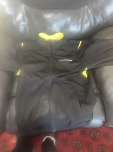 Men Black Fleece Jacket Full Zip Front Pockets Guinness Logo Microfleece Size M - Picture 1 of 8