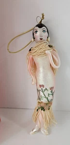 Hand Blown Glass Ornament "Flapper Lady" - Picture 1 of 6