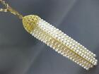 ESTATE EXTRA LARGE .51CT DIAMOND & AAA PEARL 18KT YELLOW GOLD 3D TASSLE NECKLACE