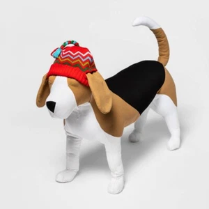 Ski Knit Pet Tassel Hat L/XL Dog and Cat Hat - Red - Wondershop - Picture 1 of 3