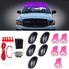 5pcs Smoke Lens Cab Roof Marker Running Lights + Purple + Wire For Picup New