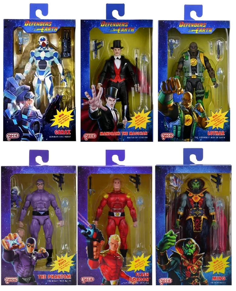 Juego de figuras NECA DEFENDERS OF THE EARTH SERIES 1 Y 2 ¡SIN USAR, EN CAJA! MANDRAKE! LOTHAR! GARAX Foto 1 de 1