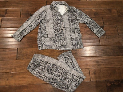 Pijama Laundry Shelli Segal Estampado Piel de Serpiente Talla M Foto 1 de 4