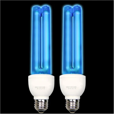2 Pack UV Light Bulb with Ozone 25 Watt UVC Bulb 185Nm/254Nm E26 2 Count - Image 1 of 4