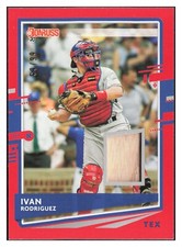 2020 Panini Donruss Materials Red Ivan Rodriguez #DM-IR Relic #59/99