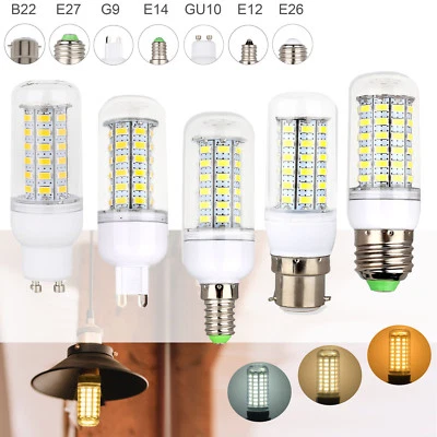 LED Corn Light E27 E26 E12 E14 G9 GU10 5W 7W 9W 12W 15W 18W 5730 SMD Bulb Lamps - Image 1 of 4