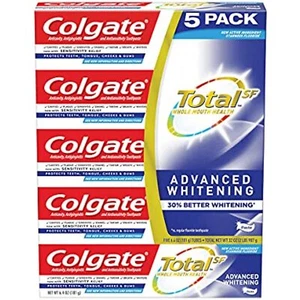 Colgate Total SF Advanced Whitening Toothpaste 6.4 oz, 5-pack - Picture 1 of 4