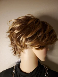 Qianbaihui Blond Auburn Short Flip Wig w/ Adjustable Straps - Picture 1 of 6