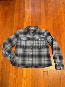 Stio Women's Bevel Flannel Shirt Blue Pink Plaid Medium - Picture 1 of 3