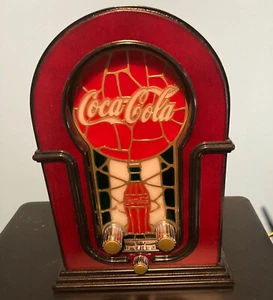 Coca Cola Stained Glass AM/FM Radio Tested (2001) - Picture 1 of 6