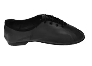 Jazz Dance Shoes Size8 Black Leather Full Rubber Sole Jazz Dance shoes Women - Picture 1 of 2