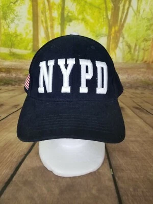 NYPD Mens Navy Blue NYPD/Flag Logo Embroidered Ajustable Cap 100%Cotton - Image 1 of 4