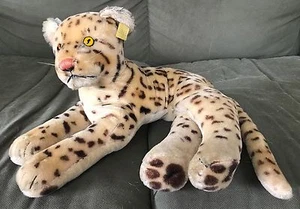 ❤️STEIFF SELTENES OZELOT LIEGEN mit ORANGE AUGEN 👍 1964-67 2328,00 ~ ID'S PLÜSCHTIER❤️ - Bild 1 von 4