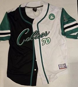 NBA Boston Celtics Warm Up Grün/Weiß 2XL Knopfleiste - Bild 1 von 5