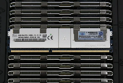 HPE 32Gb 4Rx4 PC3-14900L ECC DIMM Memory 712384-081 708643-B21 - Image 1 of 3