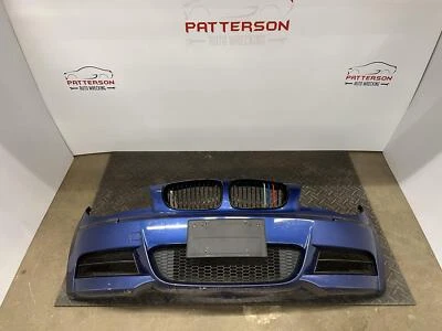 08-13 BMW 135I FRONT BUMPER COVER W/GRILLES M-AERO PKG WASHERS MONTEGO BLUE A51 - Image 1 of 4