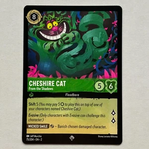 Cheshire Cat 75/204 Disney Lorcana Rise of the Floodborn Regular Super Rare NM - Picture 1 of 2
