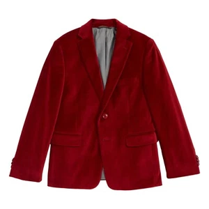 Michael Kors Boy's Burgundy Velveteen Blazer Sport Coat size 20 NWT MSRP $150 - Picture 1 of 4