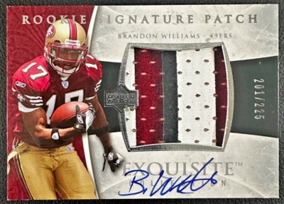 BRANDON WILLIAMS 2006 UD Exquisite Collection Rookie Patch Autograph 201/225 - Image 1 of 2