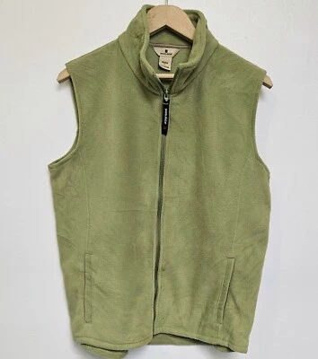 Woolrich Light Green Full Zip Pockets Fleece Womens Vest Size L  - Image 1 of 4