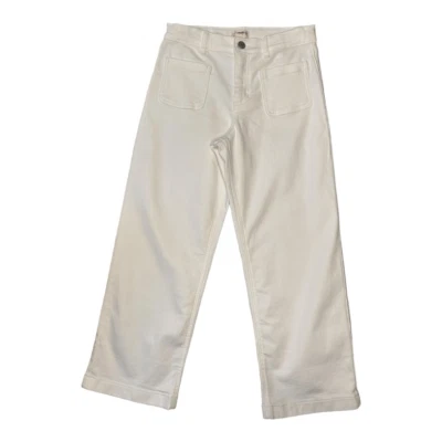 NUEVO J. Vaqueros Crewcuts Niñas Talla 12 Blanco Parche-bolsillo Pierna Ancha Nuevos con Etiquetas Foto 1 de 4