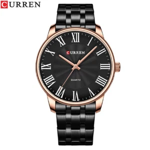 SALE Men Watch Roman Numerals Simple Dial Watch Male Steel Quartz Wristwatch - Picture 1 of 30