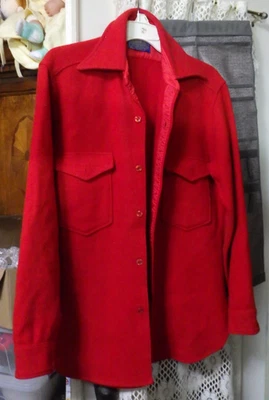 Camisa Pendleton vintage 100 % lana virgen años 60-70 ROJA mediana para hombre Foto 1 de 4