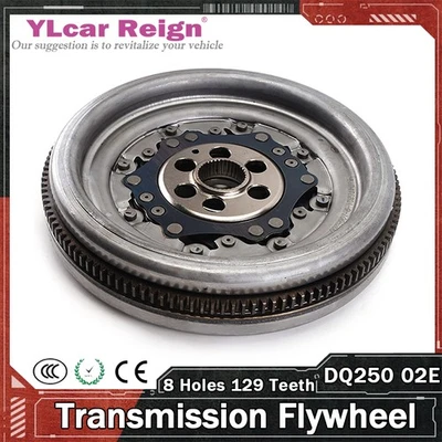 DQ250 02E Auto Transmission Flywheel For VW Audi 8 Holes 129 Teeth 06F105266AF - Image 1 of 4