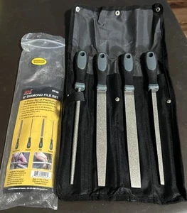 IPA 4 Piece 8″ Diamond Coated Industrial File Set Model #8108 - Picture 1 of 3