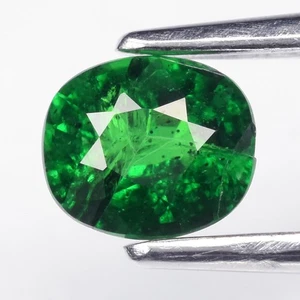 💎 Granate tsavorita verde natural ovalado de 0,44 quilates 5x4 mm - Piedra preciosa de Tanzania - Imagen 1 de 4