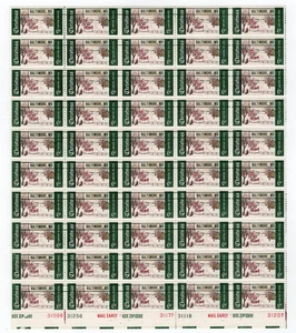 Scott #1384a Snowy Sunday Sleigh Ride Baltimore Precancel Sheet of 50 Stamps MNH - Picture 1 of 1