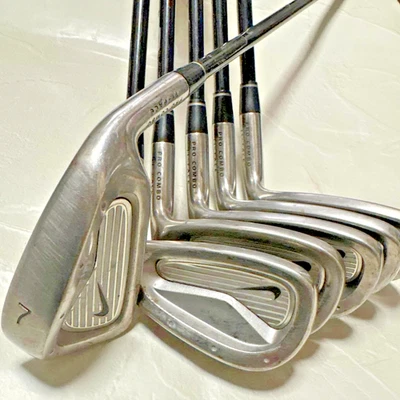 Nike PRO COMBO Ti-FACE conjunto de ferro 6 peças 7-Pw,Aw,Sw Stiff Flex NIKE carbono genuíno - Imagem 1 de 4