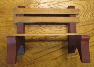 Panchina da parco in legno decorazione in miniatura - 8 1/2" x 6 1/2" - fatta a mano - Foto 1 di 4