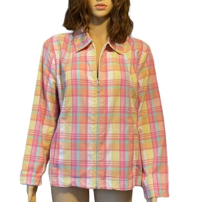 Drapers & Damons Petites 女式夹克格子全拉链小号大号 — 第 1/4 张图片