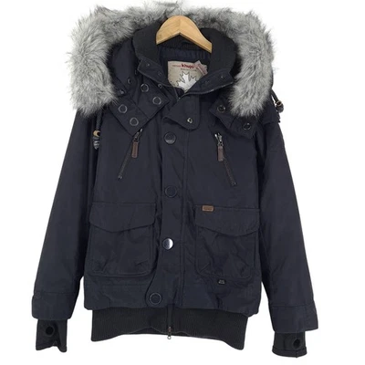 Chaqueta Informal Khujo Mujer Invierno Parka Abrigo Cálido Negro Con Capucha Hz8 Talla S Foto 1 de 4