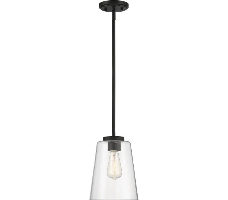 Savoy Essentials 7-1027-1-89 Calhoun Pendant, 1-Light 60 Watts, Matte Black - Image 1 of 1