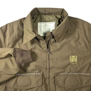 Vintage United Parcel Service UPS Uniform Jacke Größe Large Retro Logo Stepp gefüttert - Bild 1 von 11