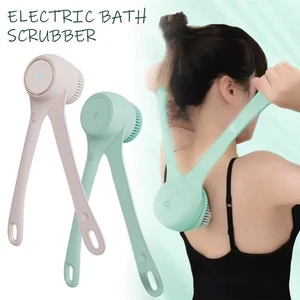 Electric Long Handle Bath Brush with 5 Brush Heads H9Y9 Powerful Scrubbing J0C/ - Picture 1 of 19
