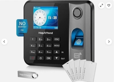 Fingerprint Time Clocks - Clocking in Machine for Employees with 5 RFID Card - Image 1 of 4