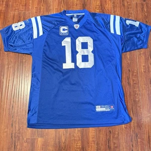 Peyton Manning #18 Colts Reebok On Field 3 Star Caption Trikot Gr.56 gebraucht blau - Bild 1 von 13