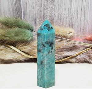 Torre Amazzonite Naturale Punta Amazzonite Obelisco Cristallo Guarigione Regali - Foto 1 di 8