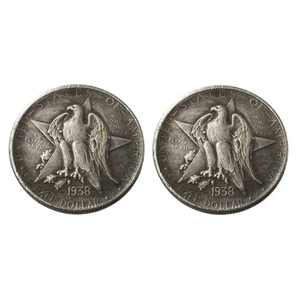 Lot 2 Stempelglanz 1938 Texas Silber Gedenkmünze Half Dollar - Bild 1 von 9