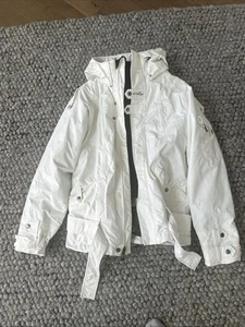 Oakley Jacke Damen Medium weiß Kapuze Thinsulate isoliert Schnee Ski - Bild 1 von 13