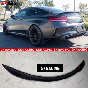 Forged/Carbon Fiber Rear Spoiler Wing For Benz W205 C43 C63 AMG 2-Door 2017-2023 - Picture 1 of 33