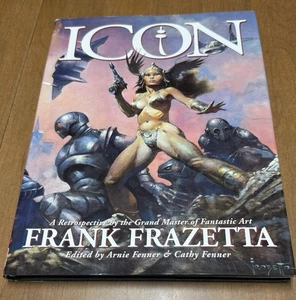 Icon A Retrospective by the Grand Master of Fantastic Art Frank Frazetta 1998 HC - Imagen 1 de 17