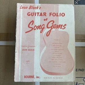 Leon Block's Guitar Folio of Song Gems Simplified Arrangements, Vintage 1961 - Bild 1 von 3