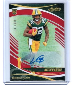 2025 Panini Absolute Matthew Golden Spectrum Red Rookie Auto RC #'ed 001/100 - Picture 1 of 1
