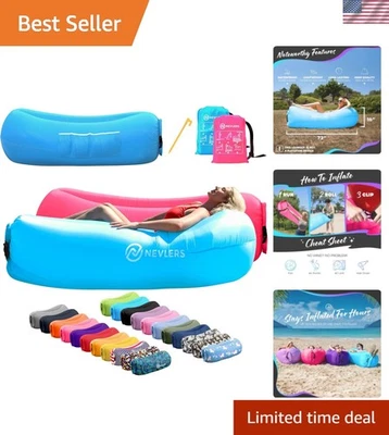 2 Pack Inflatable Loungers Air Sofa Couch | Perfect for Beach Chair Camping C... - Image 1 of 4