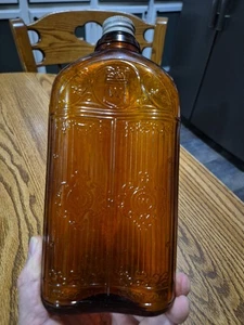 Botella de whisky Hiram Walker & Son Prohibition de colección frasco vidrio ámbar con tapa - Imagen 1 de 23