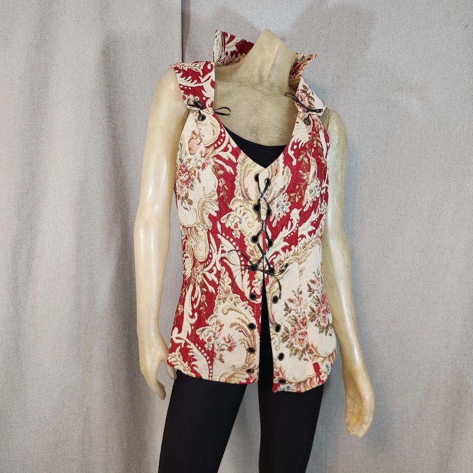 Von Lancelot Rojo Beige Body Chaleco Adulto GRANDE/XLARGE Pirata Disfraz Juegos con disfraces Foto 1 de 4